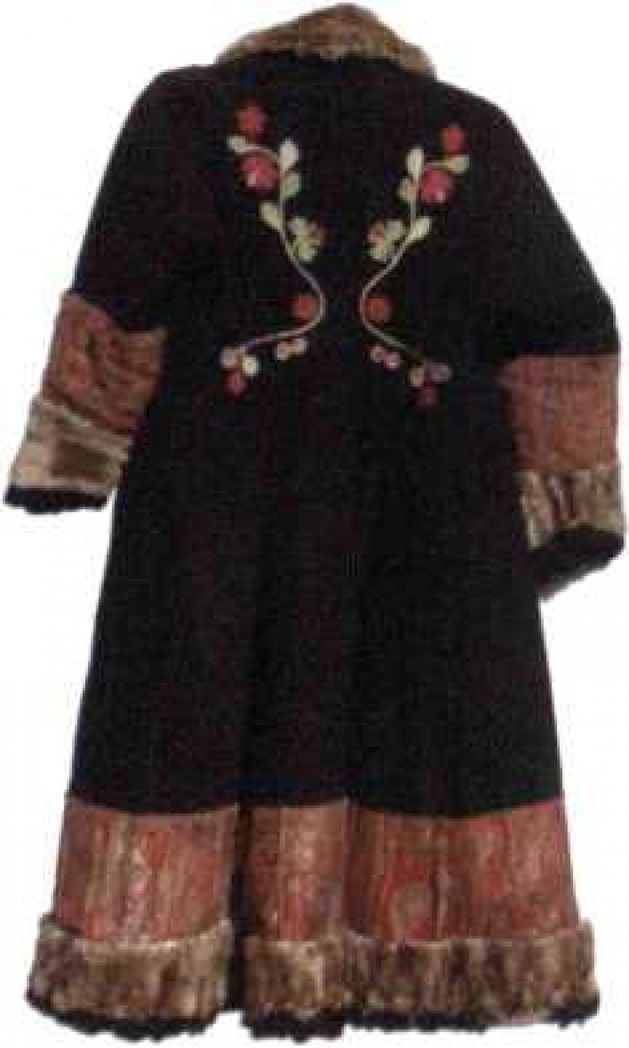 Вышивка на женских праздничных шубах сагайцев и кызыпьцев  - М. П. Чебодаева